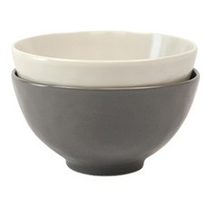 Paulus Sol 飯碗 2件組, 1套, 飯碗 2p, 奶油色 + 灰色
