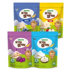 Jjangjuk 孩童米餅 25g 4種組, 混合口味(地瓜/白米/藍莓/蘋果), 100g, 1組