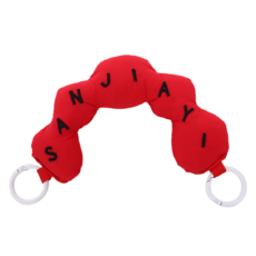 니뜨 구름 패딩 가방 손잡이, 레드, 1개