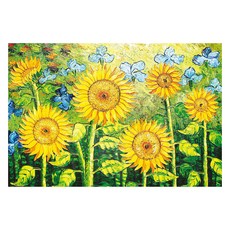 迷你小屋 成人消磨時光風景拼圖, 1000件, 1個, 向日葵