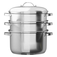 霍姆斯 IH 三層電磁爐用巨無霸3層蒸鍋, 32cm, 1個