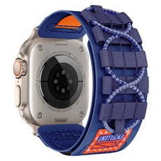 스마트워치 호환 밀리터리 스트링 히든 스포츠 루프 스트랩, AMSR4 네이비, 1개