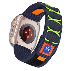 스마트워치 호환 액티브 스트링 히든 스포츠 루프 스트랩, AASR3 네이비, 1개