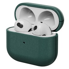 NUART AirPods 時尚皮革保護殼, AirPods 第4代, 綠色