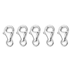 MaDaKkuMi 項鍊手鍊連接扣 飾品收尾扣 材料配件, 05 銀色, 5個