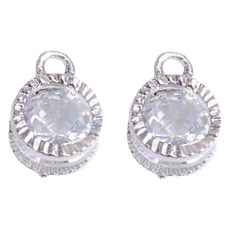 마다꾸미 크리스탈 목걸이 팬던트 목걸이 우정 팔찌 만들기 16 원형, 실버, 2개