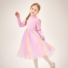 JELISPOON 女童極光閃亮洋裝