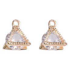 마다꾸미 크리스탈 목걸이 팬던트 목걸이 우정 팔찌 만들기 07 삼각, 골드, 2개