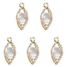 마다꾸미 크리스탈 목걸이 팬던트 목걸이 우정 팔찌 만들기 27 타원, 골드, 5개