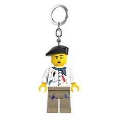 LEGO 樂高人偶鑰匙圈燈 藝術家 KE216H, 白色, 1個