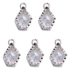 MaDaKkuMi 水晶項鍊 墜飾項鍊 友情手鍊製作 30 五角, 銀色, 5個