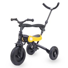 BeneBene 유아 아기 세발자전거 벤트라이크 멀티플 + 안전가드 보호자 손잡이 세트, 옐로우, 1개