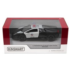 KiNSMAR Lamborghini Murciélago LP640 警車 合金模型車 KT5317P, 黑色, 1個