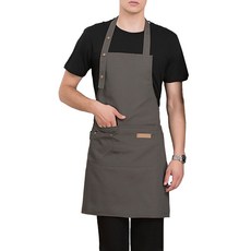 순잠 캔버스 다용도 앞치마, 그레이, 1개