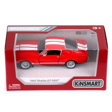 KiNSMAR 1967 謝爾比 GT500 合金模型車 KT5372, 紅色