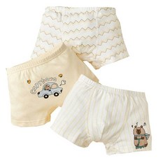 男童騎滑板車黑熊四角內褲3件組