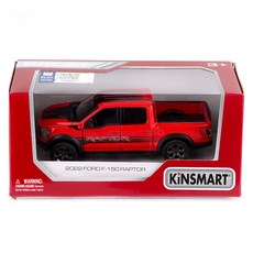 KiNSMAR 2022 福特 F150 猛禽 印花汽車 KT5436F, 紅色, 1個