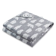 可水洗電熱毯, D(180 x 135cm), 北極熊