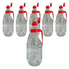 Draw Life 紅色手柄PET醬油空瓶, 6個, 1.8L