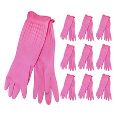 Taehwa 雙手戴上橡膠手套, 特大(XL), 10包, 粉色