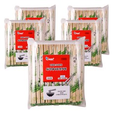 리빙웰 면요리에 편리한 분리된 고급 사각대나무 젓가락, 100개입, 5개