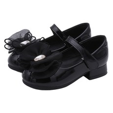 kiphant 女童方頭水鑽蝴蝶結叩叩高跟鞋 K-74