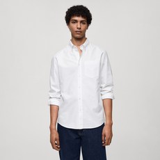 MANGO 男士牛津棉質襯衫 77014442