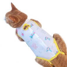 부투펫 고양이 삼색이 스트랩 환묘복, 옐로우, 1개