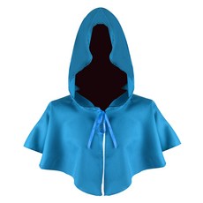 萬聖節服裝巫師連帽斗篷, 藍色, 1個