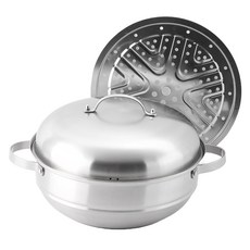 IH 三層全不鏽鋼圓頂派對蒸鍋, 1個, 32cm