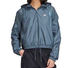 adidas 愛迪達 女性短版防風外套 FU3846