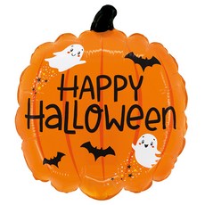 그라보벌룬 은박풍선 해피할로윈펌프킨, 오렌지, 1개