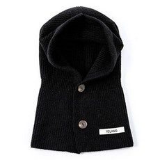 Robrococo女款日常連帽針織高爾夫巴拉克拉法帽, 黑色, 1個