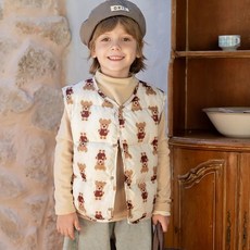 Starbean 兒童雙面穿角色圖案鋪棉背心外套