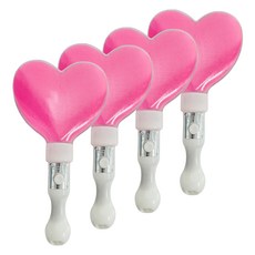 파티공구 LED 하트봉, 핑크, 4개