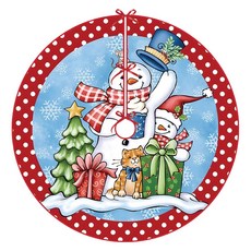 Allode 雪花聖誕樹裙, 1個, 03 雪人家族