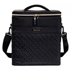 Ez2mk G12 大容量露營野餐外帶保溫保冷肩背包, 黑色, 21L