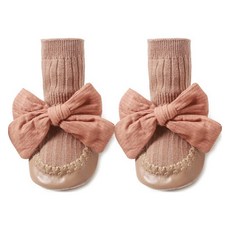 그로우투게더 아동용 베베리본 풋워머 걸음마 미끄럼방지 덧신