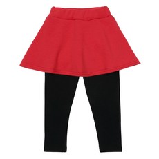 레인보우키즈 여아용 배색 밍크 치마레깅스