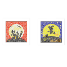 모모픽스페인팅 보석십자수 2종 세트 15 x 15 cm, DA19 마녀의 성, DA20 할로윈, 1세트