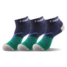 renoma 男士運動毛圈短筒襪 REM-10, 海軍藍, 3個