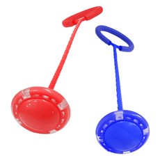 agaplus 閃亮一字型LED腳踝跳繩 2入, 1套, 紅色 + 藍色