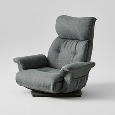 휴 회전형 팔걸이 좌식 리클라이너, 그레이, 1개
