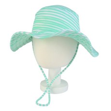 Lemotif 兒童薄荷彩繪條紋遮陽帽, 薄荷, 1個
