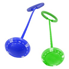 agaplus 閃亮一字型LED腳踝跳繩 2入, 1套, 藍色 + 綠色