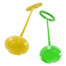 agaplus 閃亮一字型LED腳踝跳繩 2入, 1套, 黃色 + 綠色