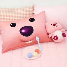 賤萌Loopy 棉莫代爾枕頭套 + 超細纖維枕芯套組, 1套, 基本款