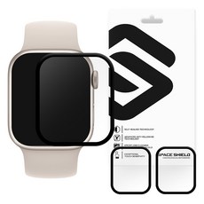 SPACE SHIELD Apple Watch 相容 Armor Flex PMMA 全覆蓋螢幕保護貼 41mm 3入, 1個, 透明