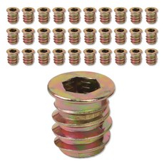 올고르 하드우드용 번데기 너트 와샤형, M6, 13mm, 100개