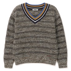 renoma kids 男童多種條紋V領套頭衫 R2442K42067